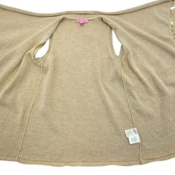 Lilly Pulitzer Abbott Sweater Vest Large Gold Metallic - Picture 3 of 10